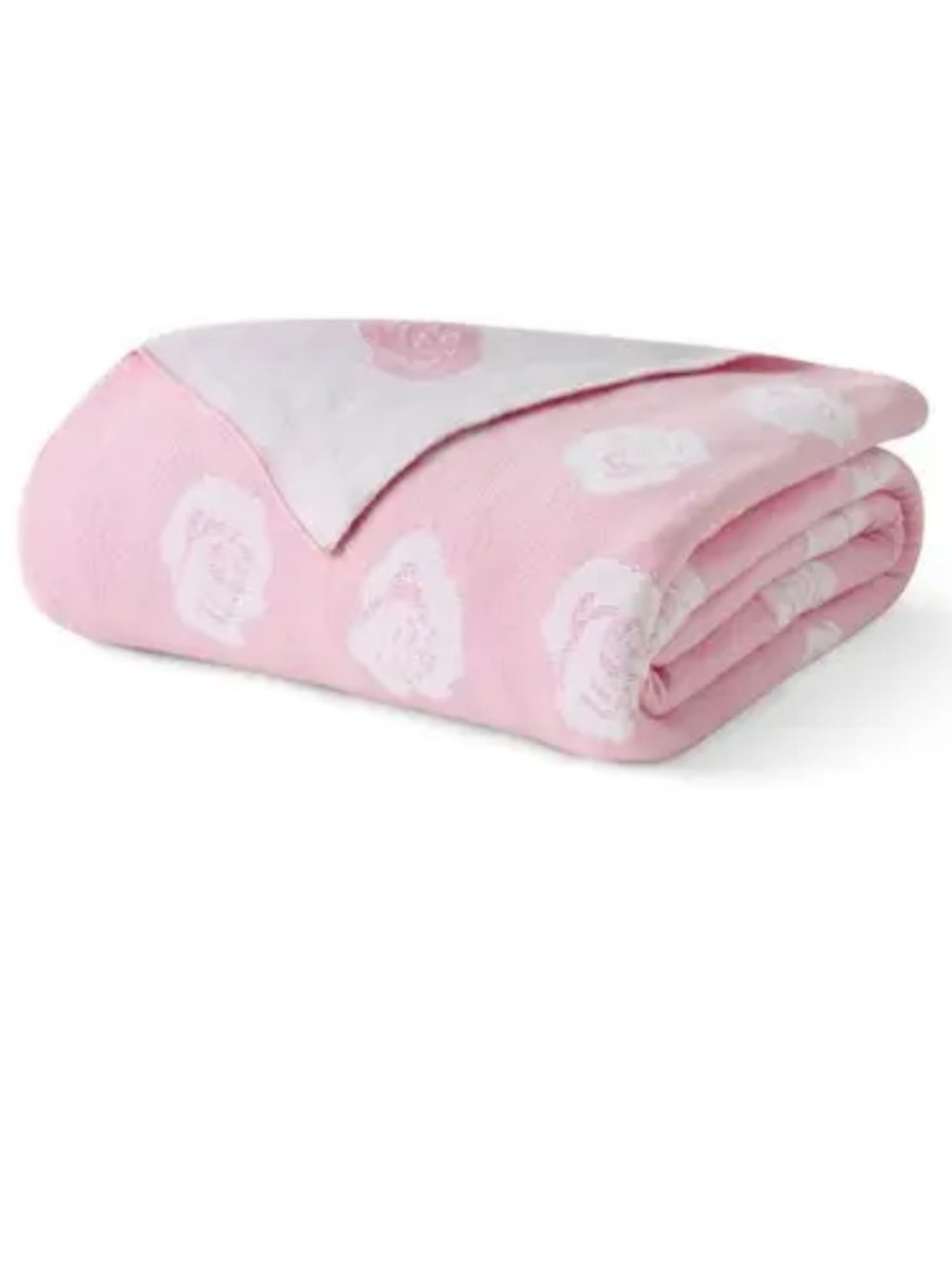 NWT LoveShackFancy Rose Jacquard Blanket Ballerina Pink Throw